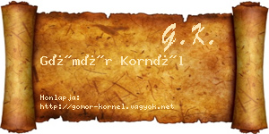 Gömör Kornél névjegykártya